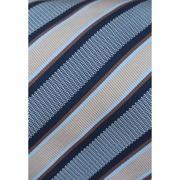 CORNELIANI Current Gray Striped Silk Tie ITALY 59"/ 3.5" EC - Picture 4 of 6